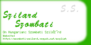 szilard szombati business card